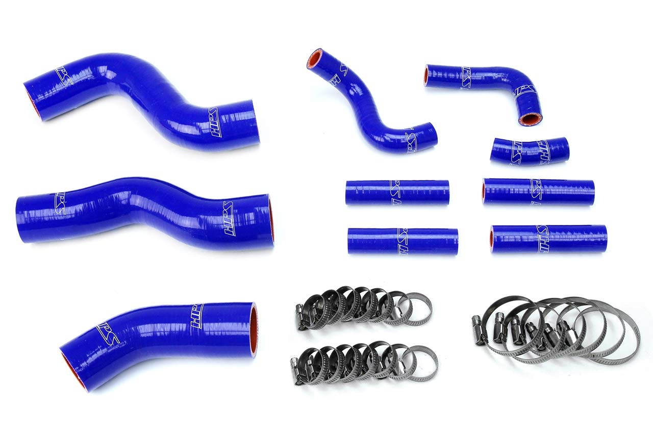 Blue HPS 57-1441-BLUE Silicone Radiator and Pesky Heater Hose Kit Coolant