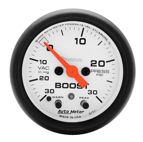 Auto Meter Phantom Electric Boost/Vacuum Gauge, 2.3125 in. 5777