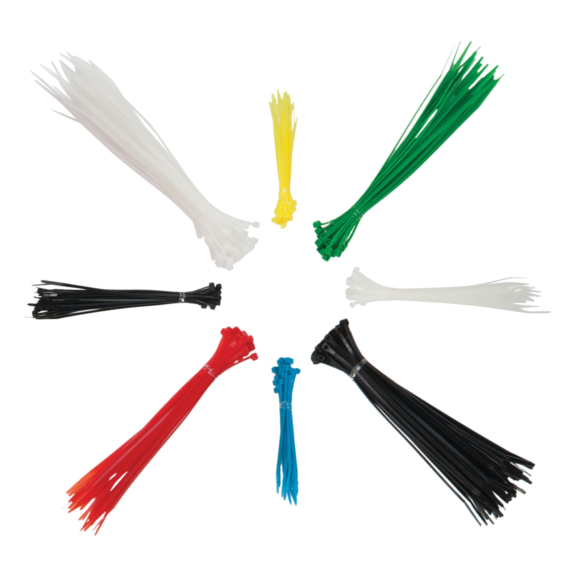 250pc Performance Tool W2918 Cable Ties Pack Varying Colors and Lengths