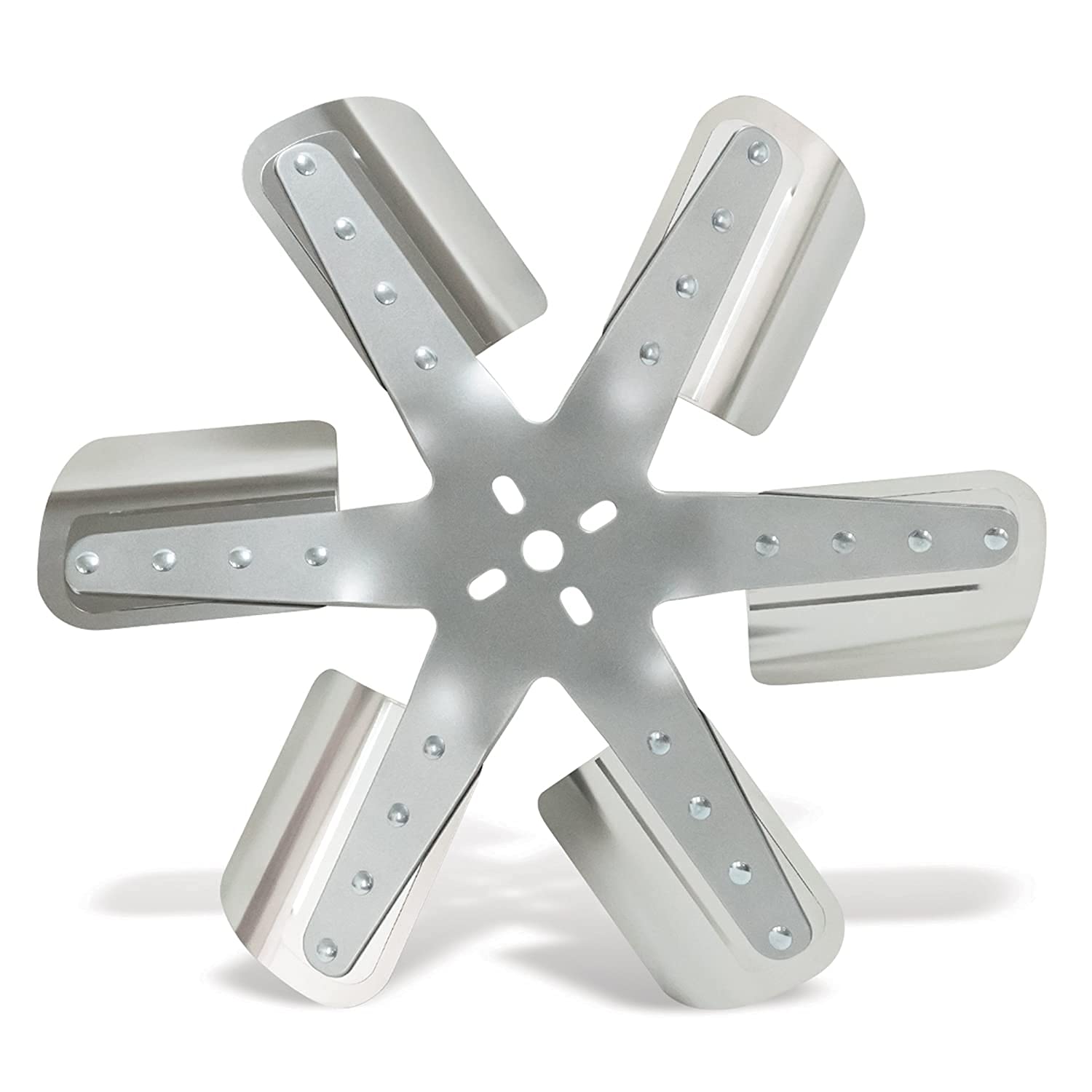 17" Flex-a-lite 2217 Silver 6-Blade CCW Belt Driven Flex Fan