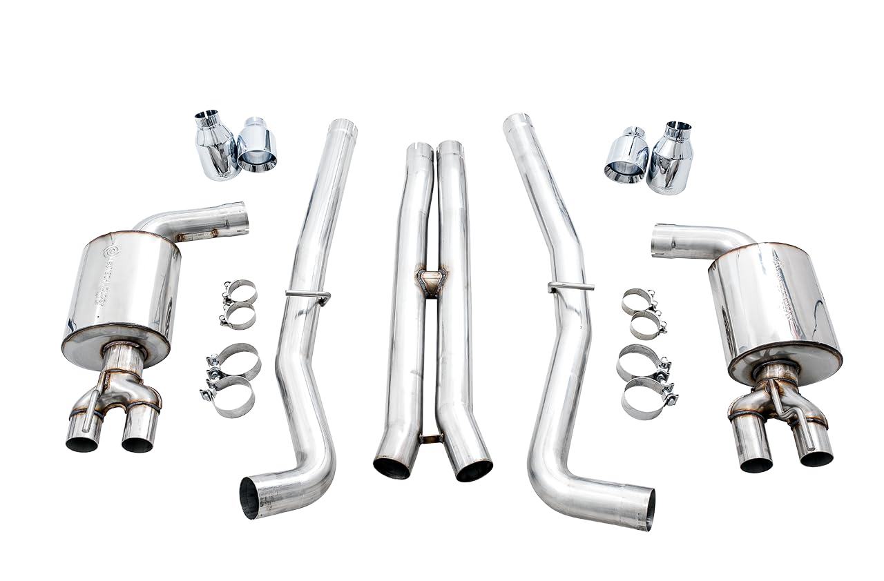 Dodge Challenger AWE Tuning 2015+ 6.4L/6.2L Non-Resonated Touring Edition Exhaust - Quad Silver Tips