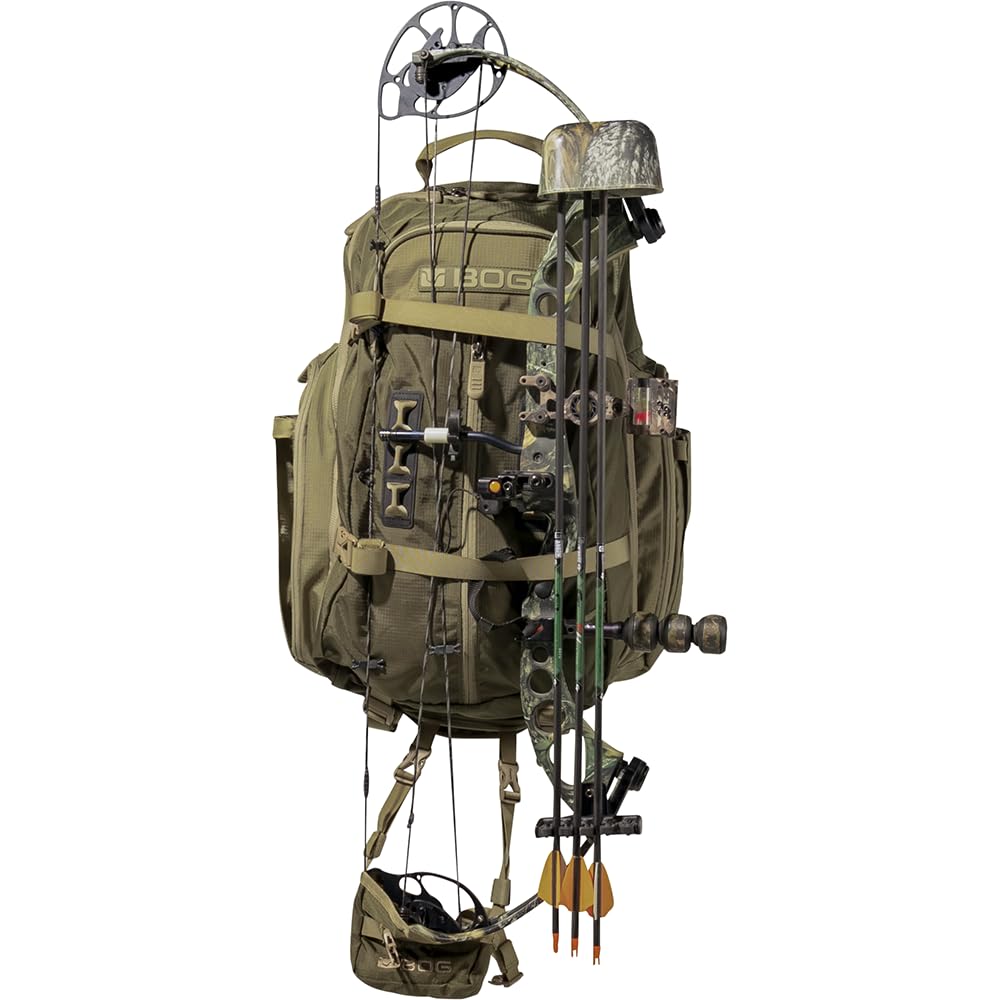 Day Pack BOG Bag with Detachable Carry Boot and Rain Cover, Lightweight Ripstop, Heavy-Duty, Large Capacity, for Hunting, Outdoors, EDC