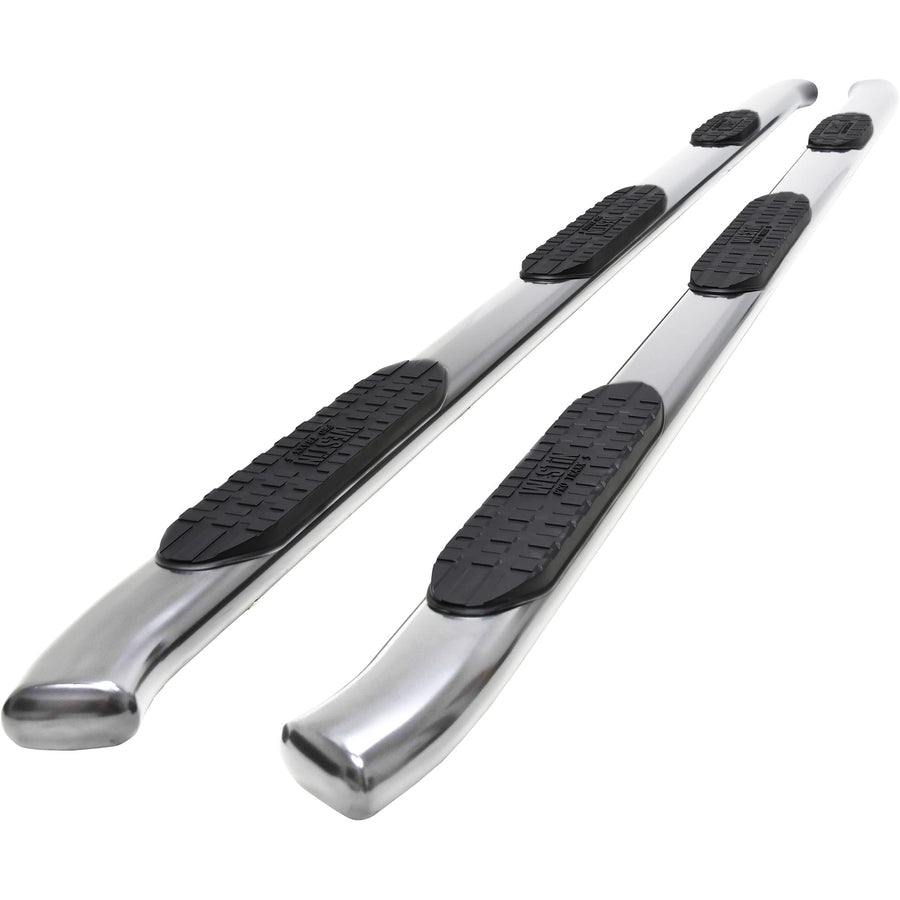 Westin PRO TRAXX 5 Oval Wheel to Wheel Nerf Bars fits 2020-2025 Silverado Sierra 2500 3500 Crew Cab 8' Bed Stainless Steel Pair