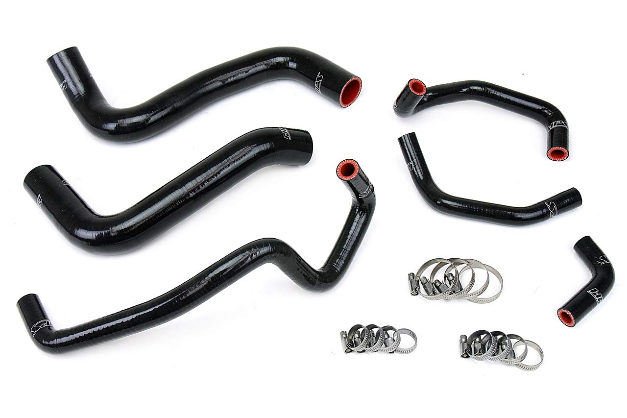 Black HPS Performance 57-1467-BLK Silicone Radiator and Heater Hose Kit Coolant