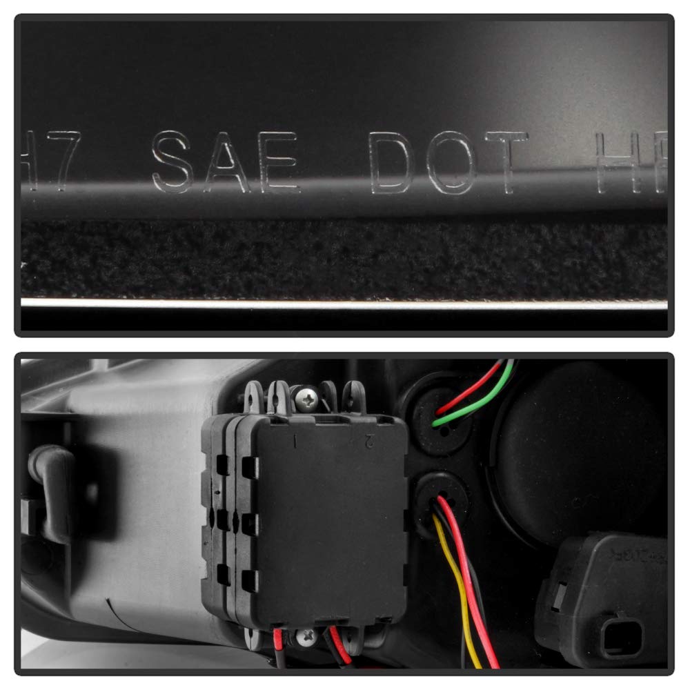 Ford Focus 15-18 Spyder 5086105 Projector Headlights - Sequential Turn Signal Light Bar - Low Beam-H7(Included) ; High Beam-H1(Included) ; Signal-LED(Included) - Black