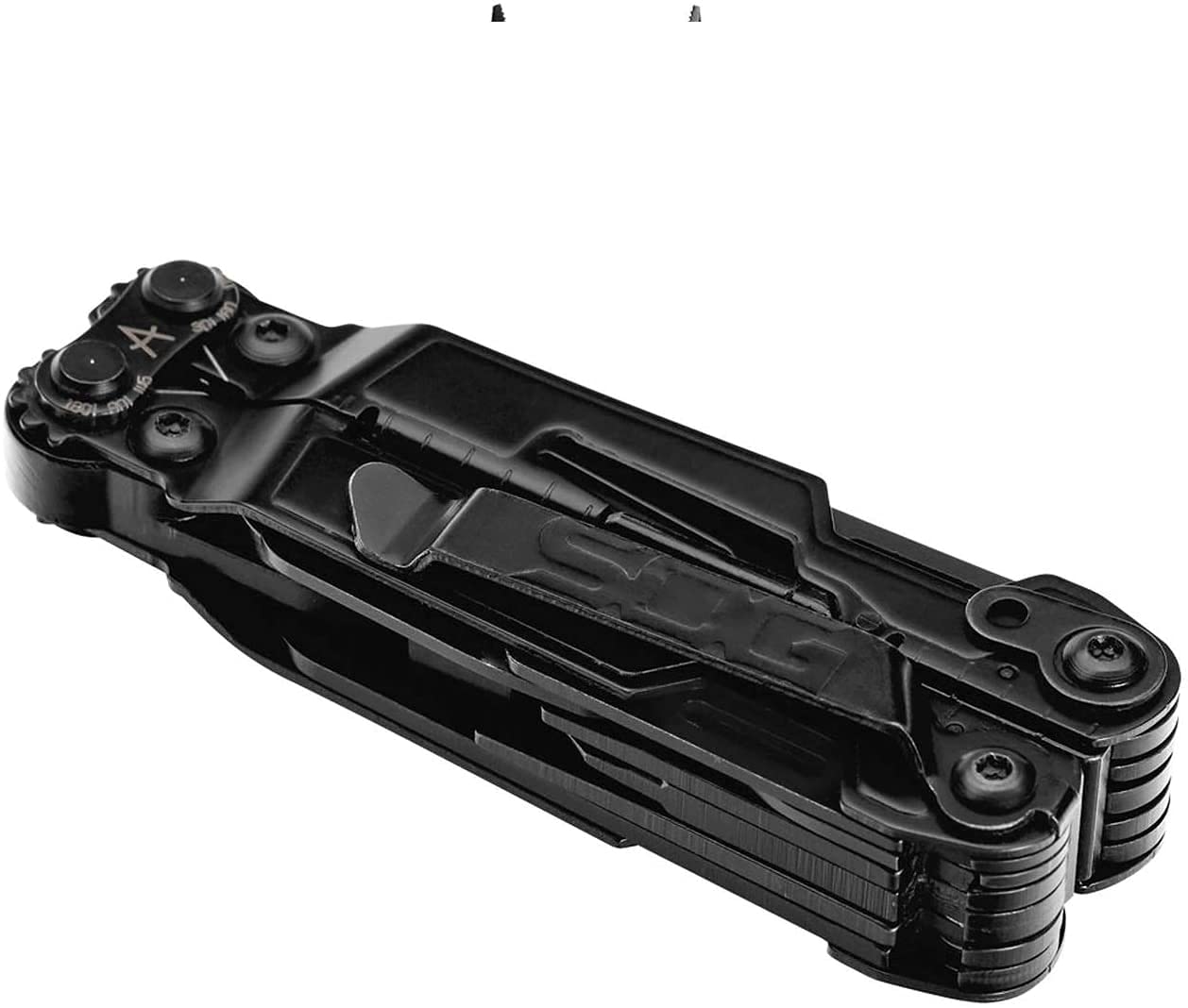 SOG Mini PowerPint Compact Stainless Steel Multi-Tool, 18 Lightweight Specialty Tools & Pocket Knife SOG Multitool Pliers, Black