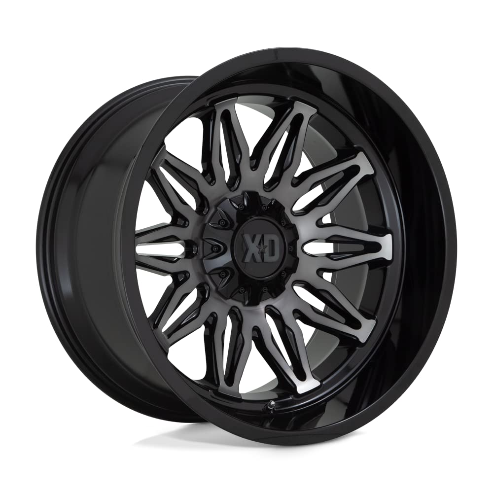 XD Wheels Gunner Xd859 Gloss Black MACHINED with Gray Tint Wheel Alloy Steel (20 x 10. inches /6 x 106 mm, -18 mm Offset)