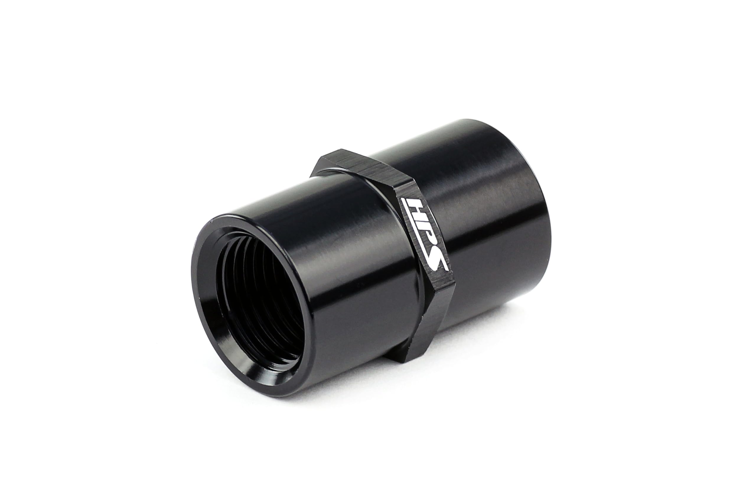 AN910-01 HPS NPT Female To NPT Female Coupler Adapter Fitting, Aluminum, Size: 1/8 NPT, Angle: Straight, Black