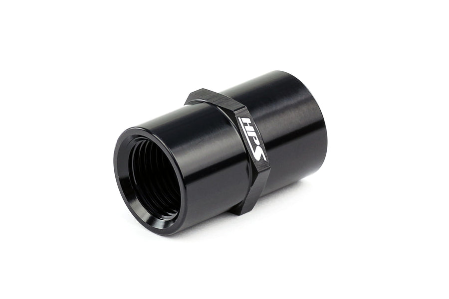 AN910-03 HPS NPT Female To NPT Female Coupler Adapter Fitting, Aluminum, Size: 3/8 NPT, Angle: Straight, Black