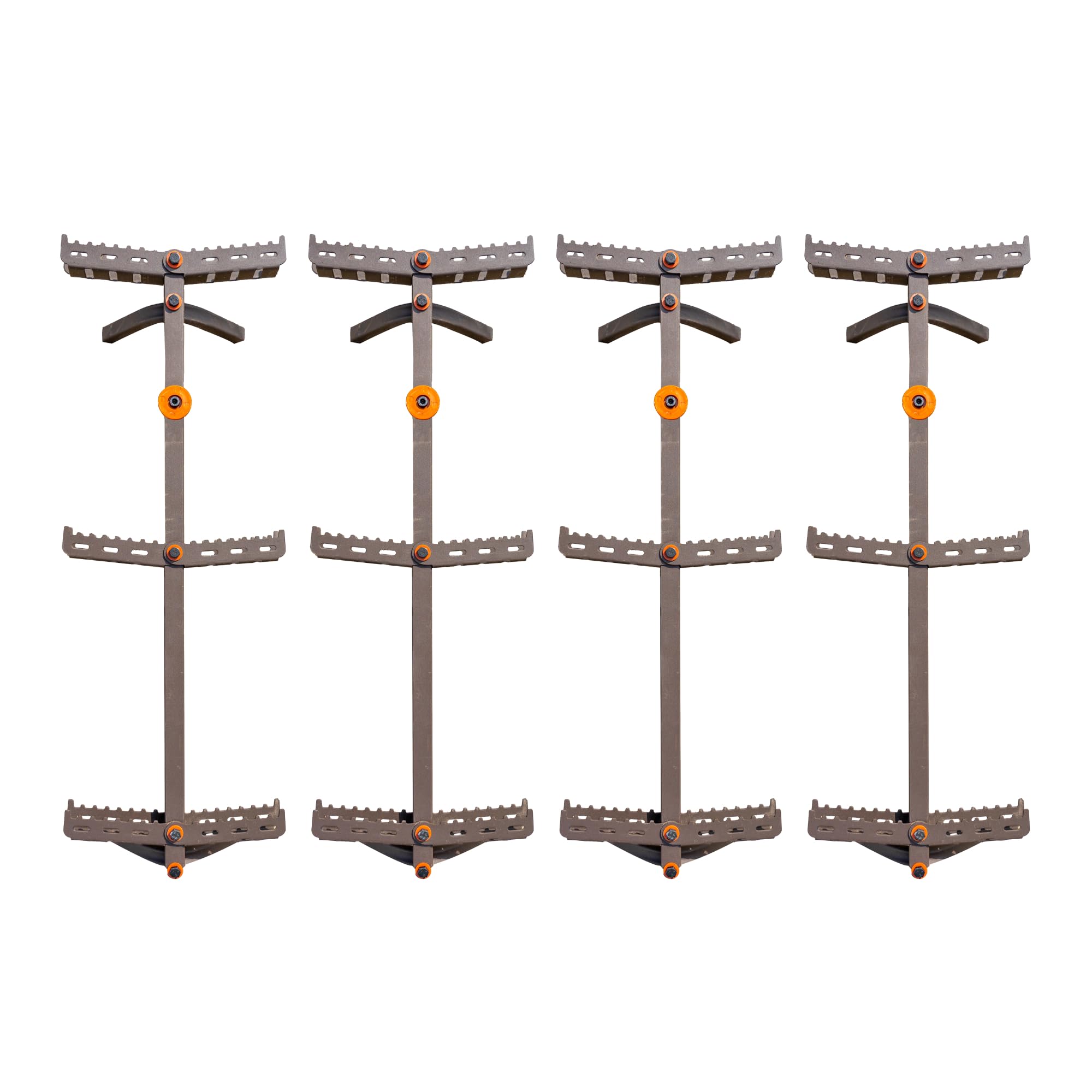 31" Rhino Treestands Climbing Sticks with Fold Out Tread Steps for Easy Climbing (4-Pack), Grey