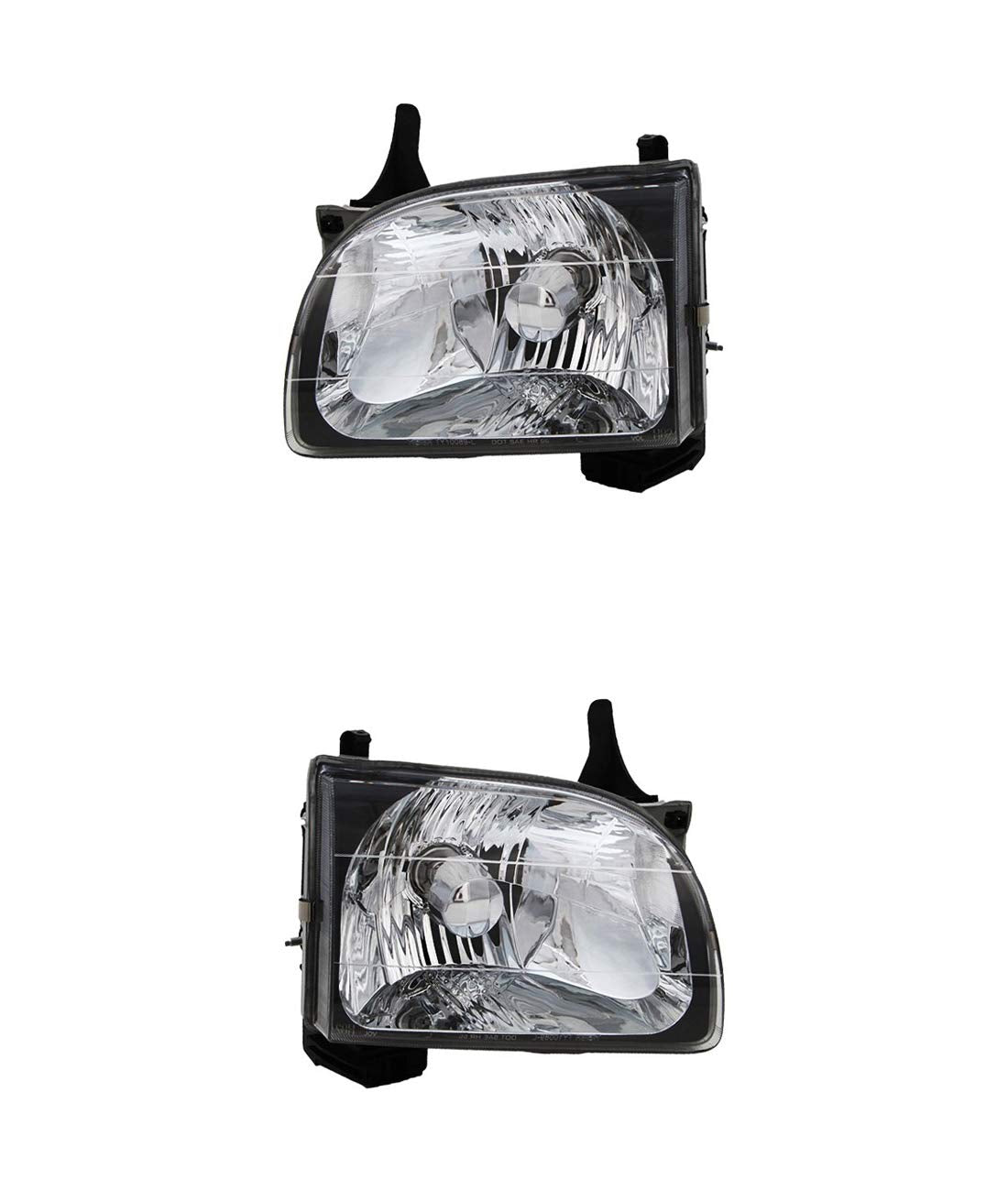 Headlight Assembly - Direct Cooling Compatible/Replacement for 01-04 Toyota Tacoma Pickup - Both Pair, Left Driver Right Passenger Hand (CAPA-Certified) - 8111004110, 8115004110