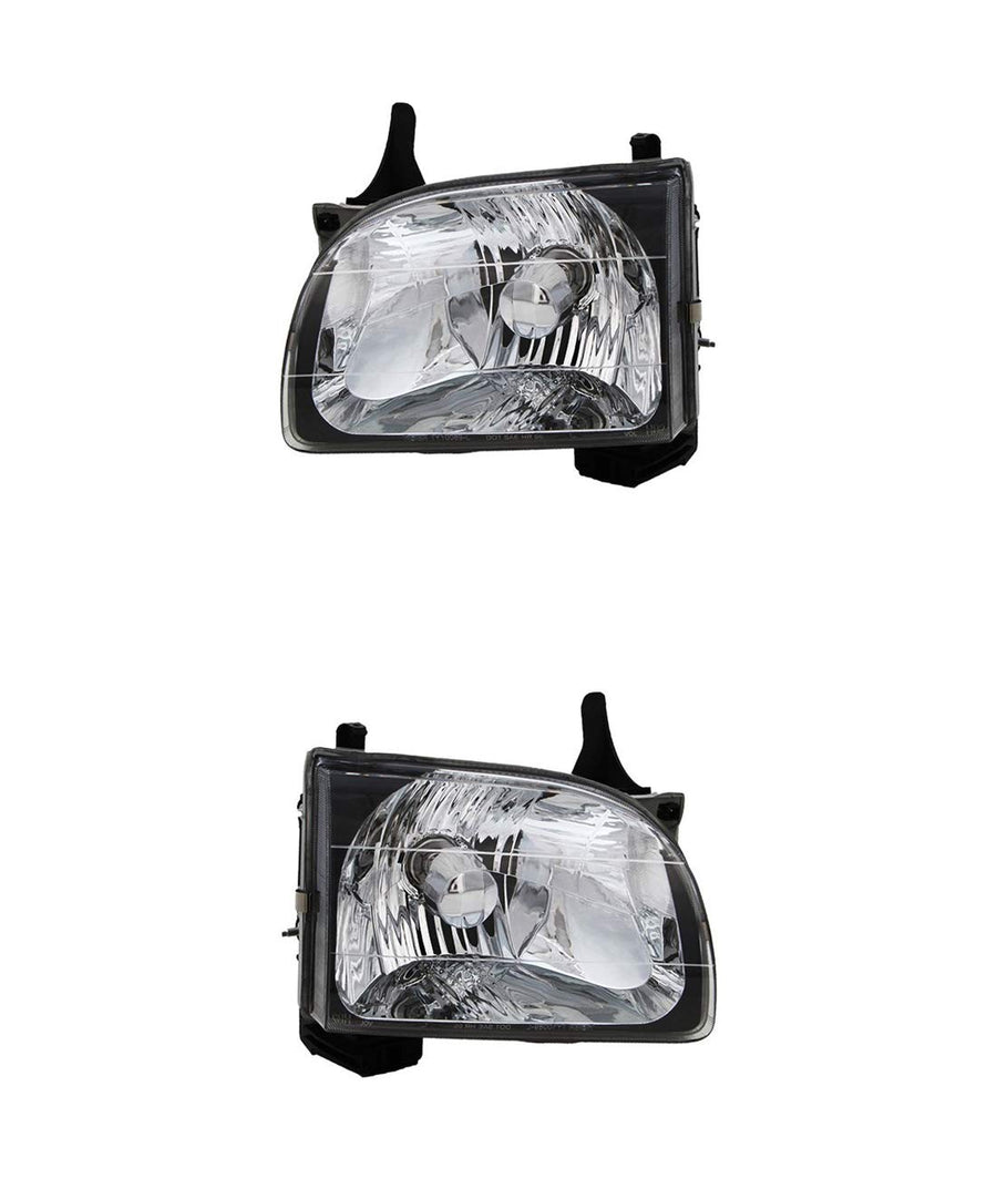 Headlight Assembly - Direct Cooling Compatible/Replacement for 01-04 Toyota Tacoma Pickup - Both Pair, Left Driver Right Passenger Hand (CAPA-Certified) - 8111004110, 8115004110