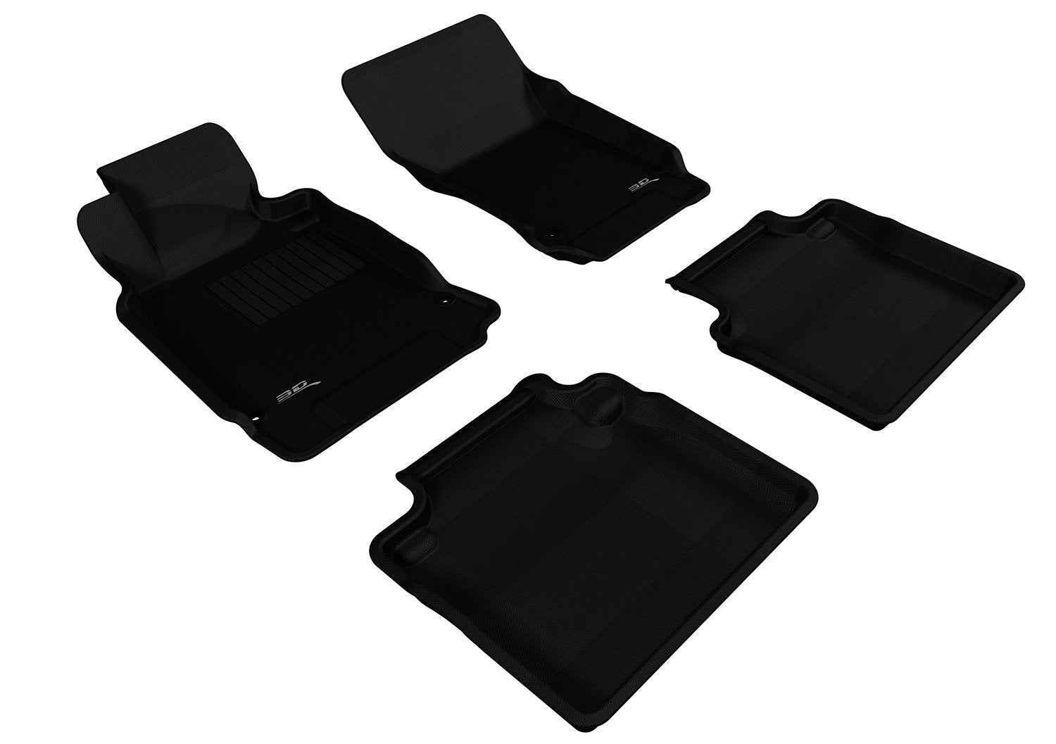 KAGU 3D MAXpider Custom Fit Floor Mat (BLACK) for 2011-2019 INFINITI Q70/M37-1ST ROW 2ND ROW