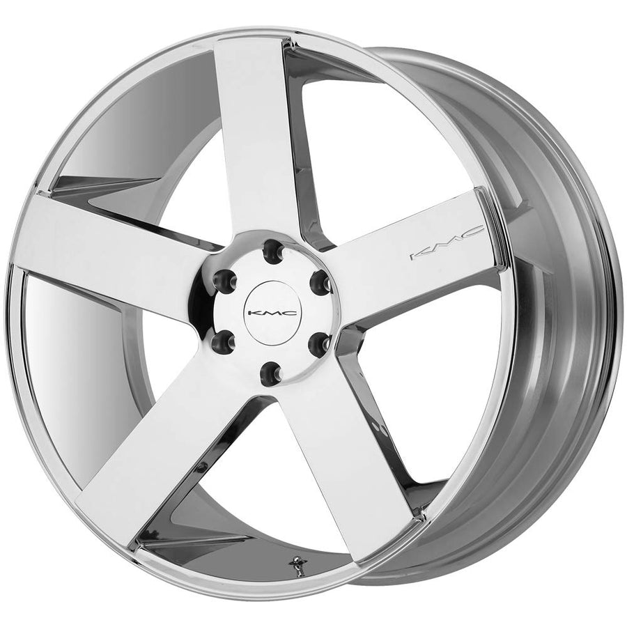 KMC Wheels KM690 5 Satin Black Wheel with Painted Finish (22x9"/6x139.7mm, +15mm offset)