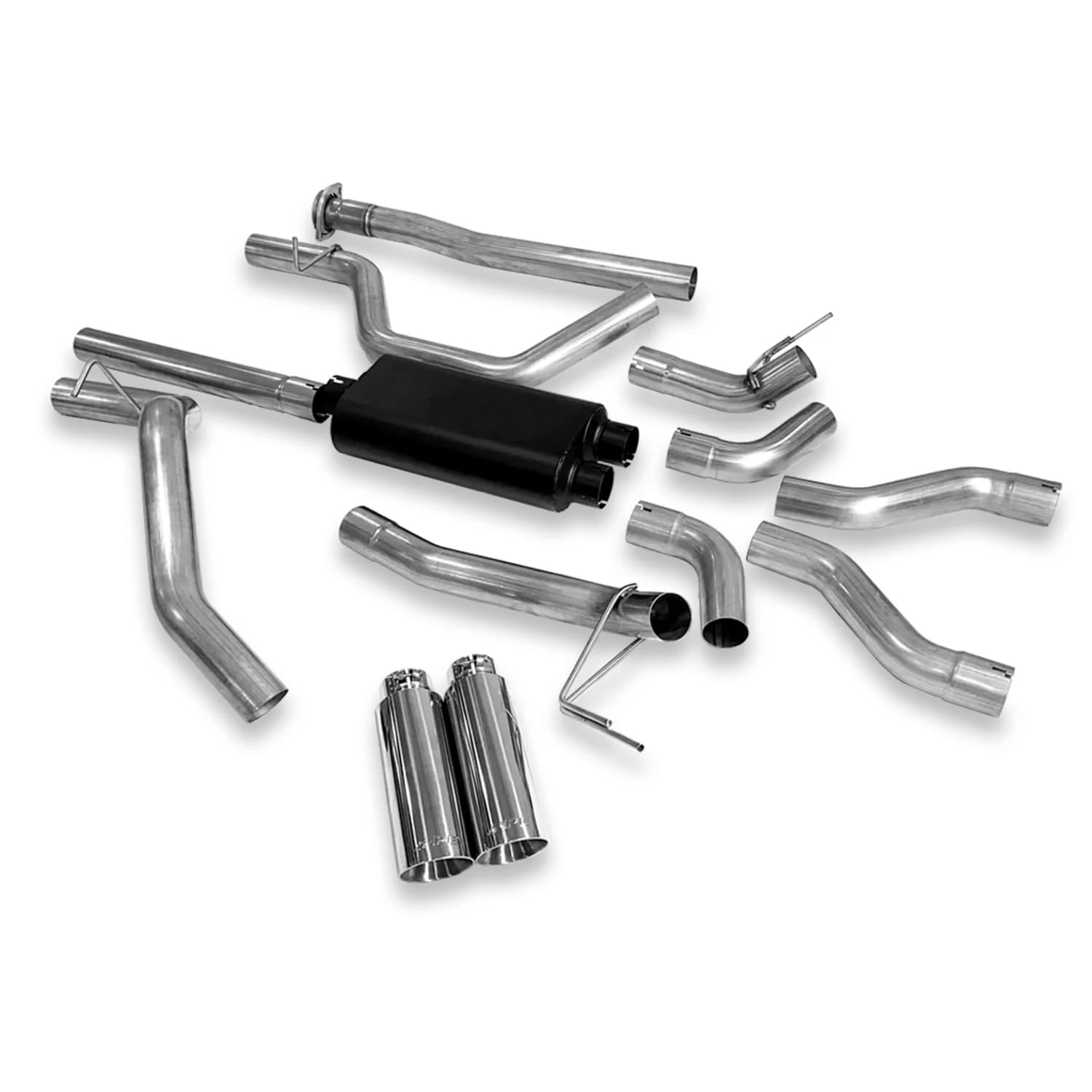 2019-2023 RAM 1500 Cat-back Exhaust System 5.7L HEMI Dual Exit Black Ceramic Coated Tips