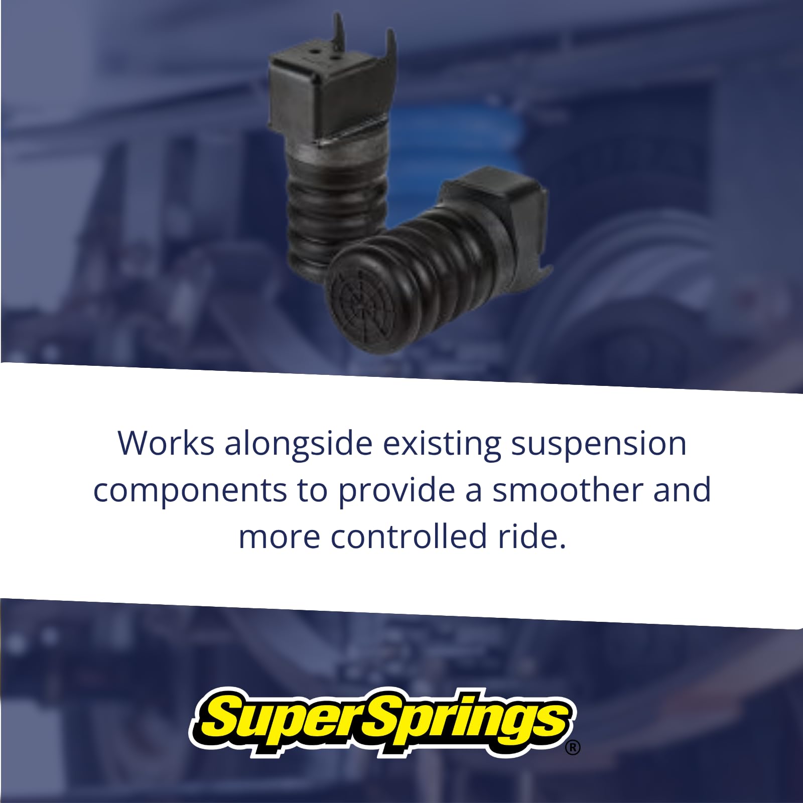 SuperSprings SSR-117-47 Black Left and Right Rear SumoSprings fits 2009 2020 F150 4x4 | Reduces Rear End Sag, Decreases Vibration, Stabilizes Sway & Softens Harsh Rebounds