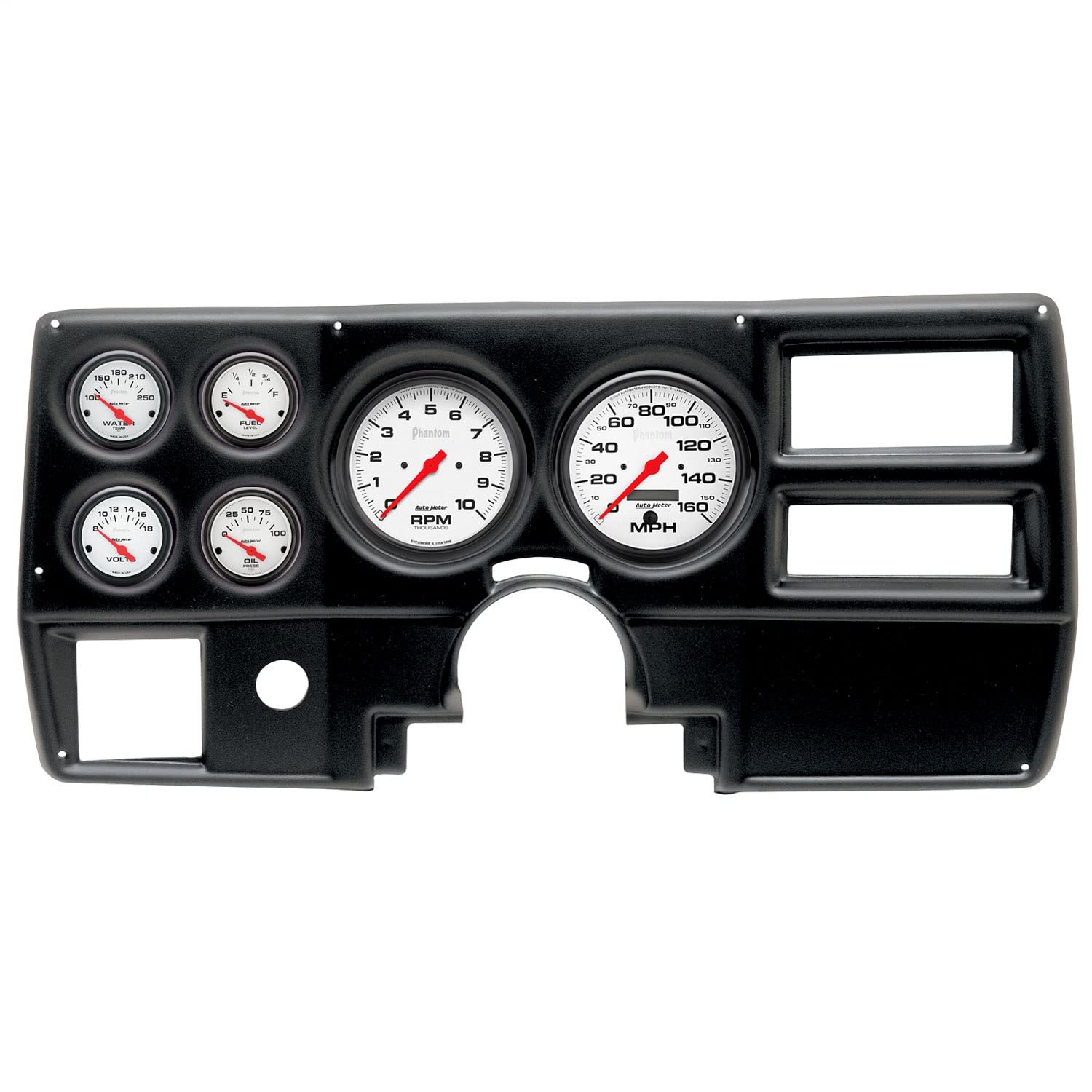 AutoMeter Dash Kit Direct Fit, (5" X2, 2 1/16" X4), Chevy/Gmc Truck Ac 84-87, Phantom (2923-09)