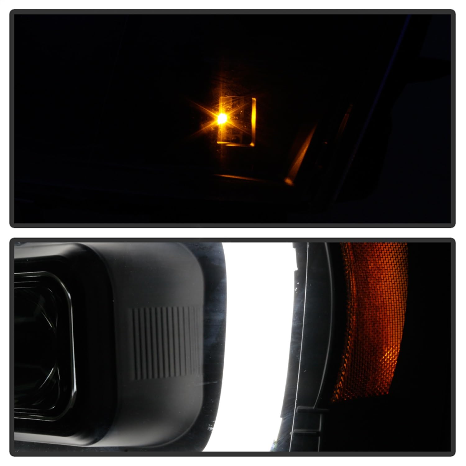 Chevy Suburban Spyder 1500/2500 07-14 Tahoe 07-14 LED Headlights Black PRO-YD-CSUB07V2PL-BK