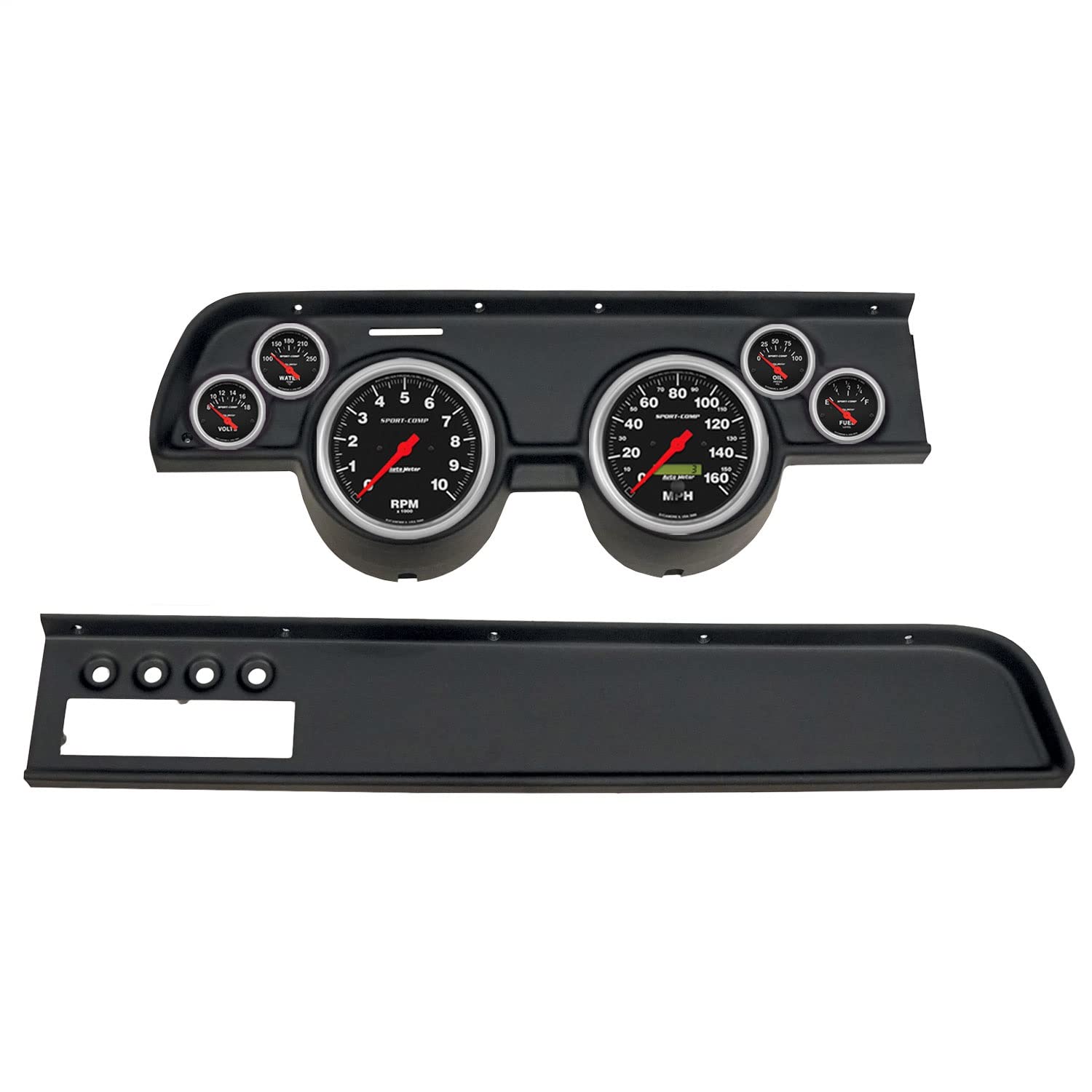 AutoMeter Dash Kit Direct Fit, (3 3/8" X2, 2 1/16" X4), MERC Cougar Ac 67-68, Sport-Comp (2115-11)