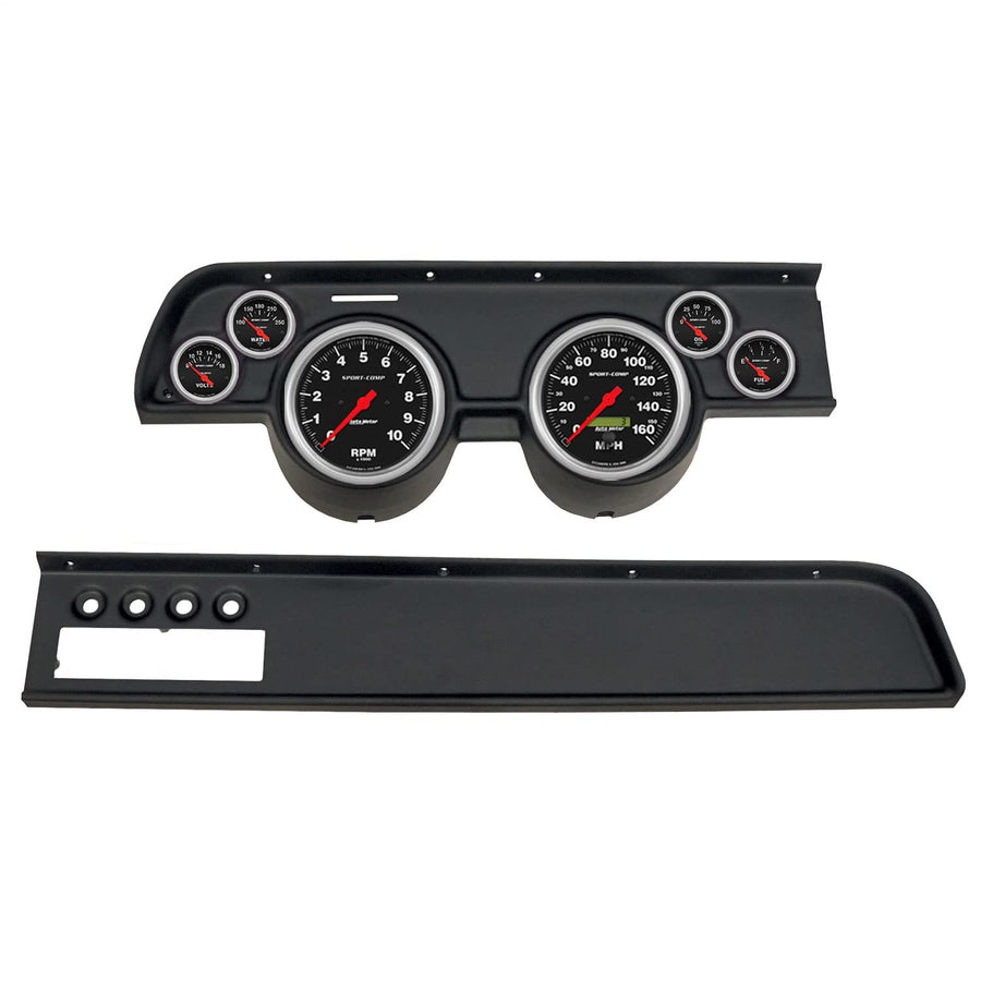 AutoMeter Dash Kit Direct Fit, (3 3/8" X2, 2 1/16" X4), MERC Cougar Ac 67-68, Sport-Comp (2115-11)