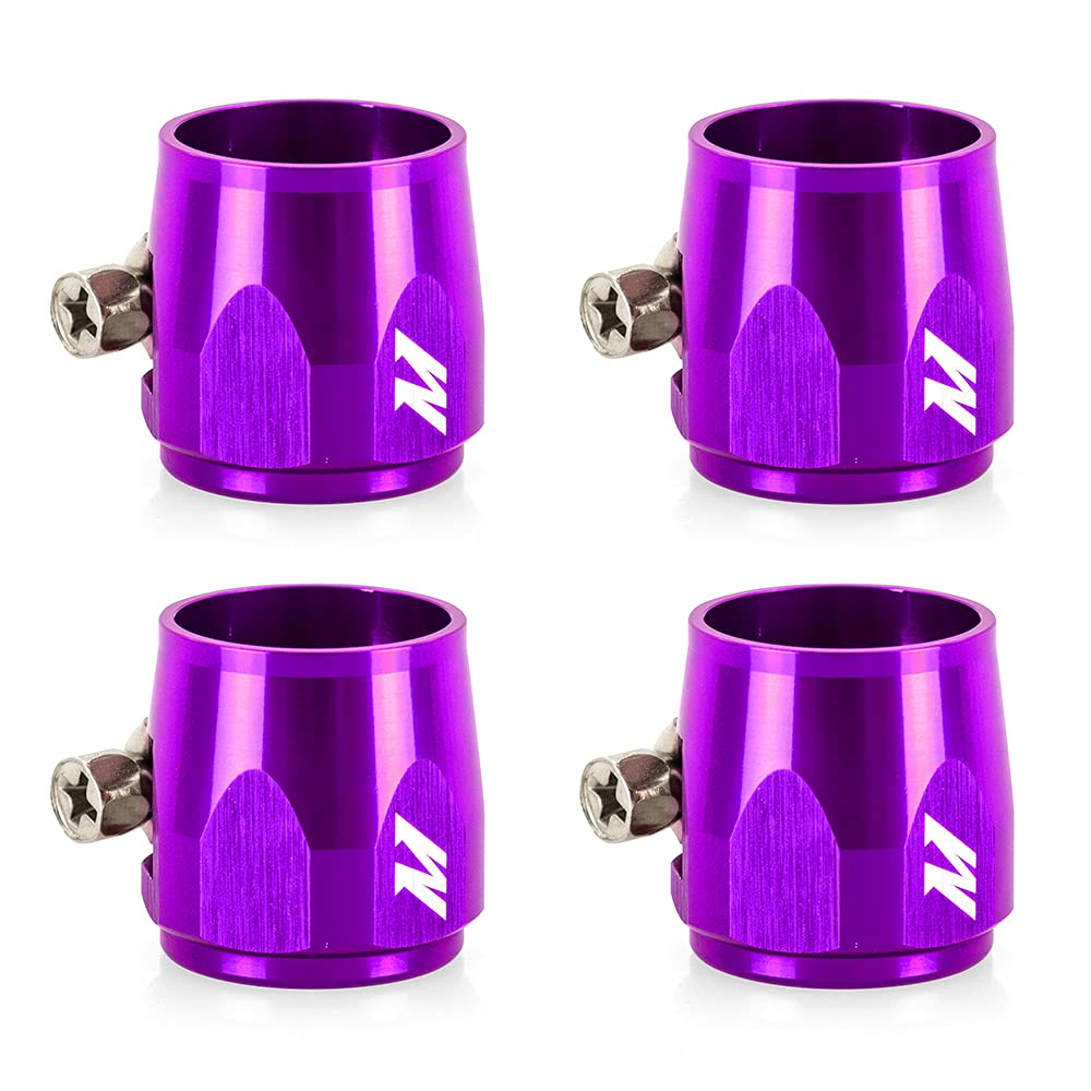 MMHXF-04-4-PR Mishimoto -4AN Hex Hose Finisher Clamp Set, Purple