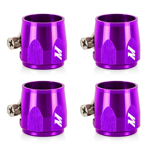 Mishimoto -10AN MMHXF-10-4-PR Clamp Set, Purple Hex Hose Finisher