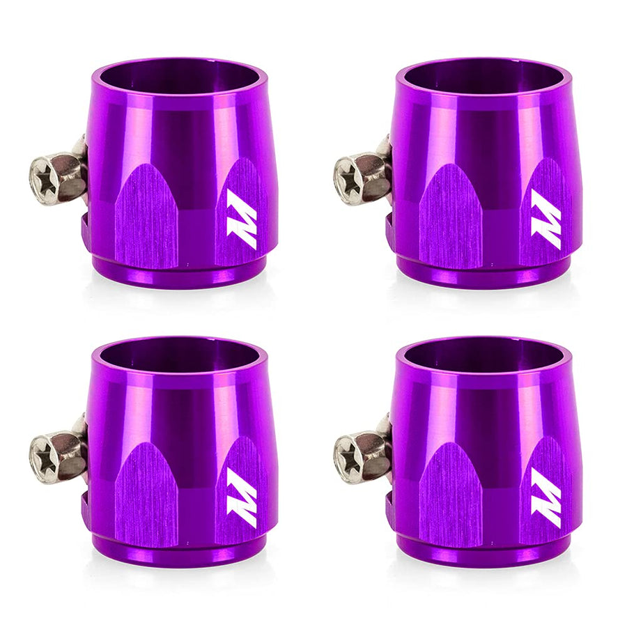 Mishimoto -12AN MMHXF-12-4-PR Hex Hose Finisher Clamp Set, Purple