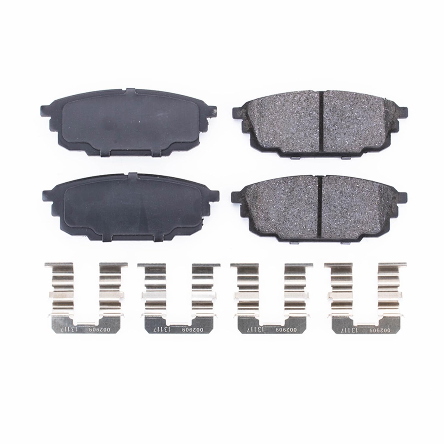 Rear Brake Kit Power Stop For Mazda Protege 2001-03 | Mazda Protege5 2002-03 - Ceramic Brake Pads With Installation Hardware, 17-892
