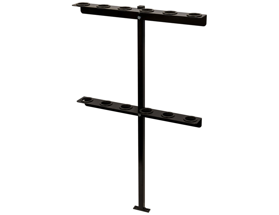 Buyers Products LT35 Hand Tool Rack Vertical for Open Landscaping Truck Trailers, 6 Tools for Shovels, Rakes, Hoes, Made In The USA, Lawn Care Equipment, Landscaping Tools