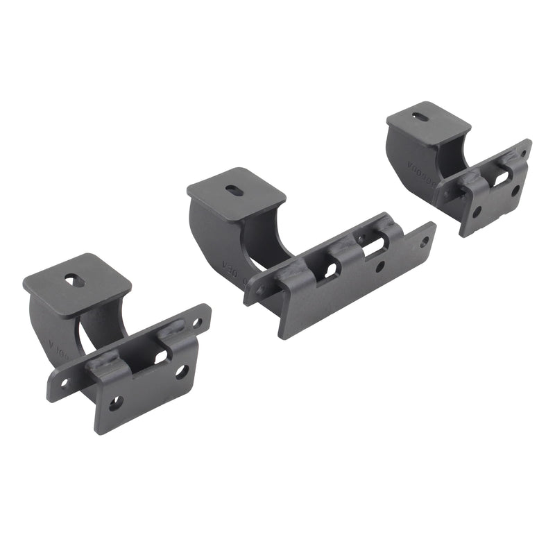 Dominator Xtreme D1 / D2 / D6 / DS/DSS/DT Brackets Go Rhino | Mild Steel, Textured Black | D64129TK | Fits 2021-2025 Ford Bronco 2-Door (Excludes Bronco Sport)