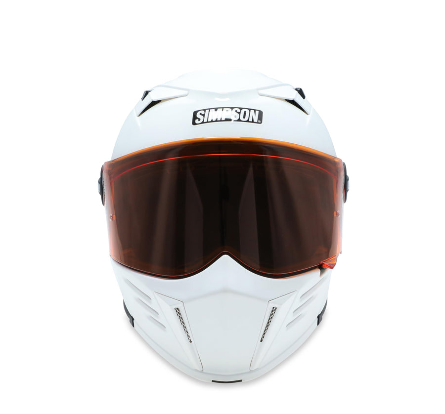 Mod Bandit Simpson Motorcycle Helmet - White - Medium | Modular Full-Face Helmet Clear Visor Shield DOT ECE Certified for Street, Cruiser & Touring Riders (M59M1)