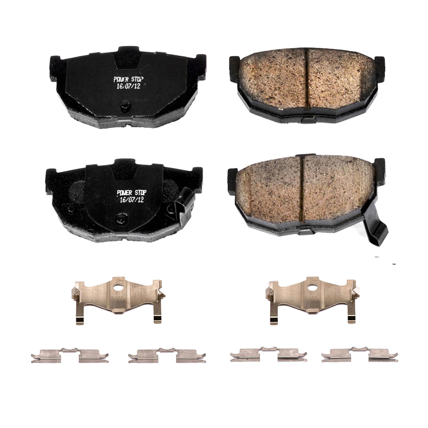 Power Stop Front Brake Kit For Hyundai Elantra 1994-06 |Tiburon 1997-01 |Tiburon 2003-08 |Kia Spectra 2005-09 |Spectra5 2005-09 |Maxima 1985-90 - Brake Pads Ceramic With Installation Hardware, 17-323