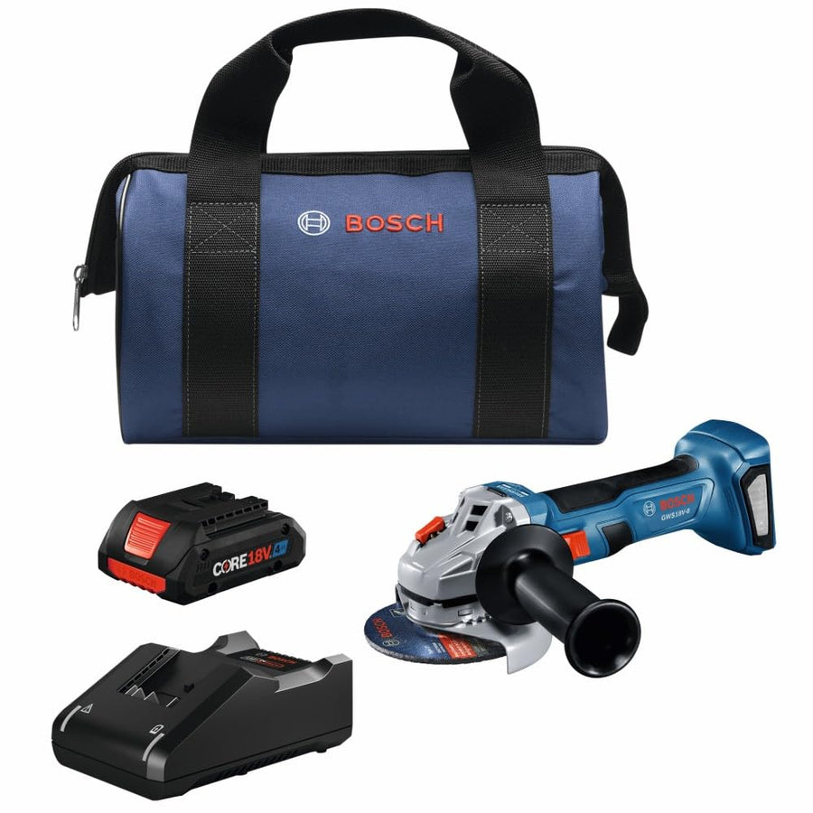 Bosch 18V GWS18V-8B15 Brushless 4-1/2 In. Angle Grinder Kit with (1) CORE18V® 4 Ah Advanced Power Battery