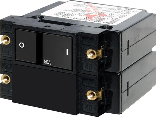 A-Series Blue Sea Systems Flat Rocker Double Pole 50A Circuit Breaker