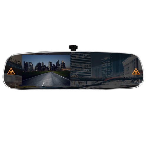 BSS-MI RYDEEN Rearview Frameless Infinity Style Polished Edge 4.3” TFT Mirror Monitor for Backup View, 2 Video-in, Trigger On/Off, Built-in LED Indicators for Blindspot Systems, Cameras Not Included