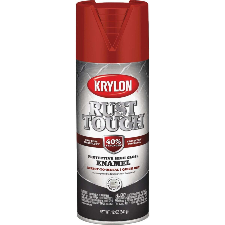 Krylon 'Rust Tough' Cherry Red K09230007 Rust Preventive Enamel - 12 oz. Aerosol