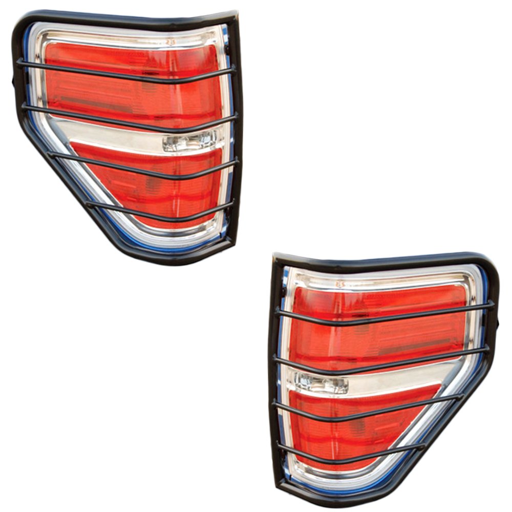 Tail Light Guards Black Black Horse Compatible with 1996-2002 Toyota 4Runner-7TN15A