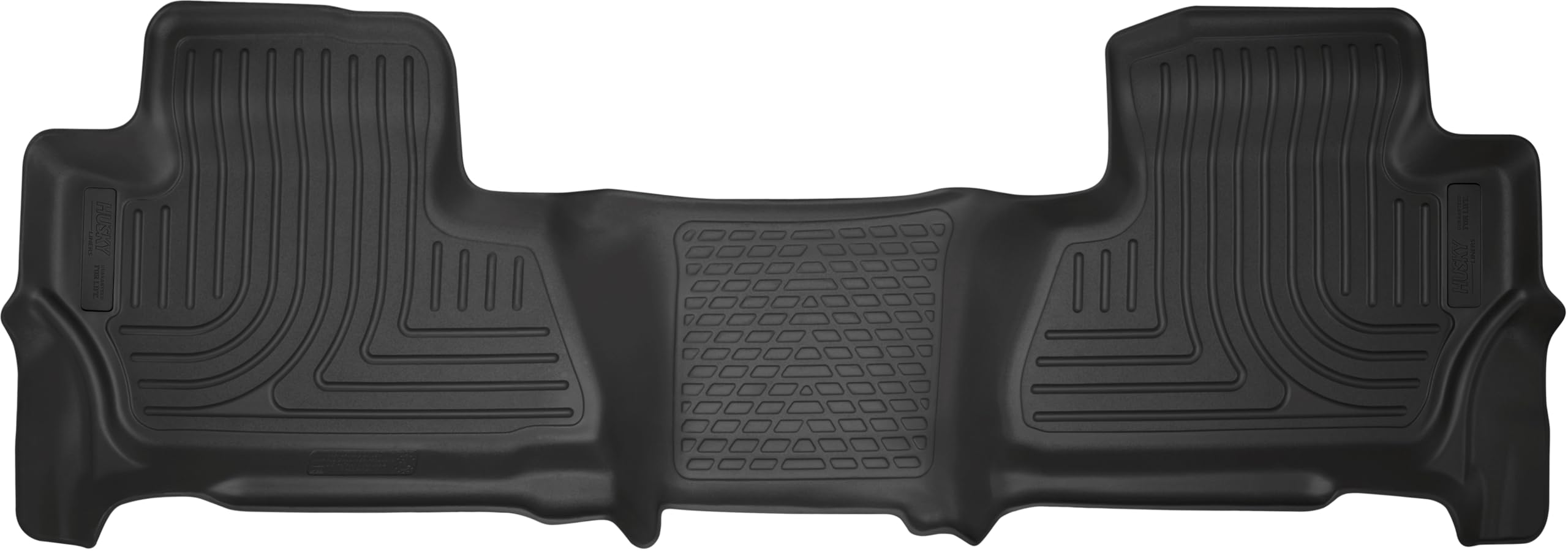 Weatherbeater Husky Liners Floor Mats | Fits 2015-2020 Chevrolet Tahoe; 2015-2020 GMC Yukon | 2nd Row, 1-pc Black - 19811