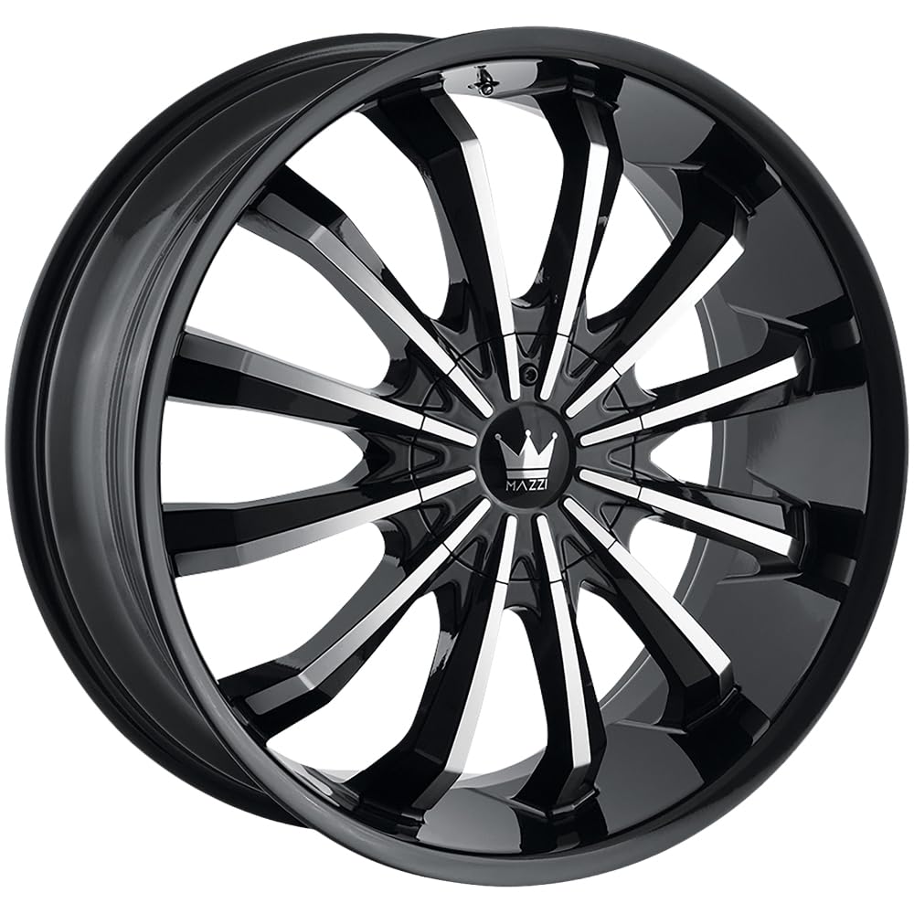 Fusion 341 MAZZI Gloss Black/Machined Face 20X8.5 5-112/5-120 35mm 74.1mm Wheel with Painted (0 x 8.5 inches /5 x 112 mm, 35 mm Offset)