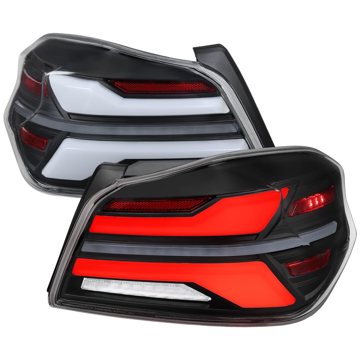 Full LED Black Tail Lights SPEC-D TUNING w/Sequential Signal, Startup Animation Compatible with 2015-2021 Subaru WRX and WRX STI