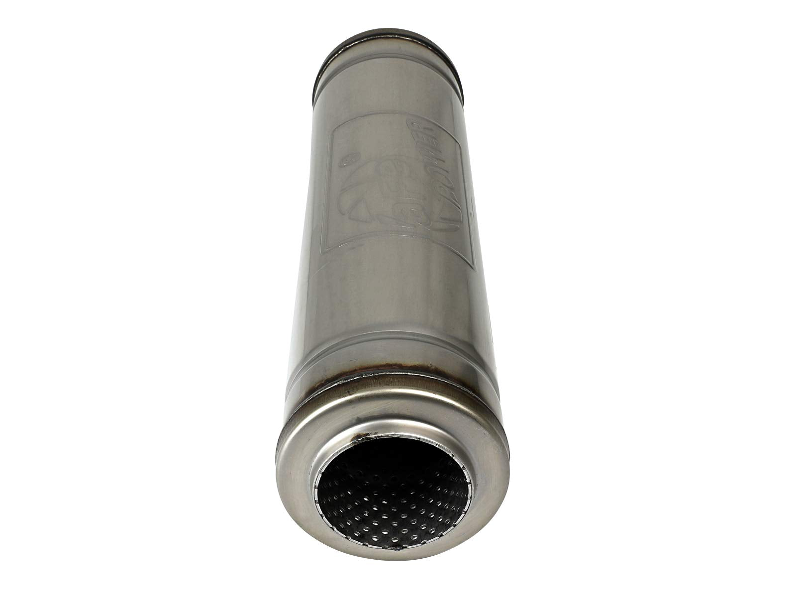 MACH Force-Xp Muffler aFe Power 49M30050, 3" Inlet/Outlet, Center/Center, 5" x 18" Round Body