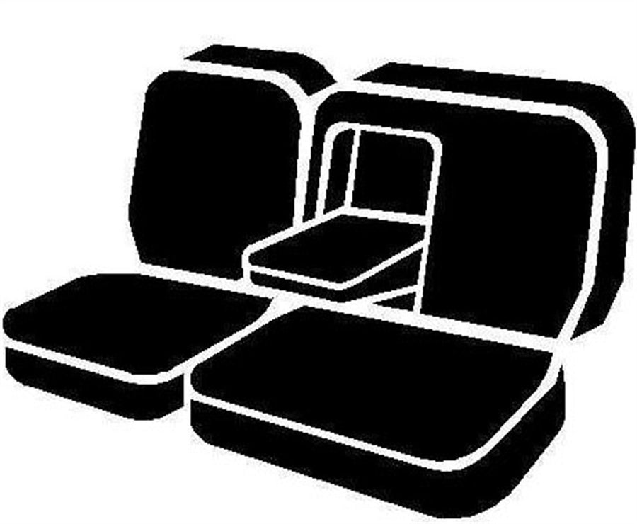 Fia BLACK TR42-31 Custom Fit Rear Seat Cover Split Seat 60/40 - Saddle Blanket, (Black)