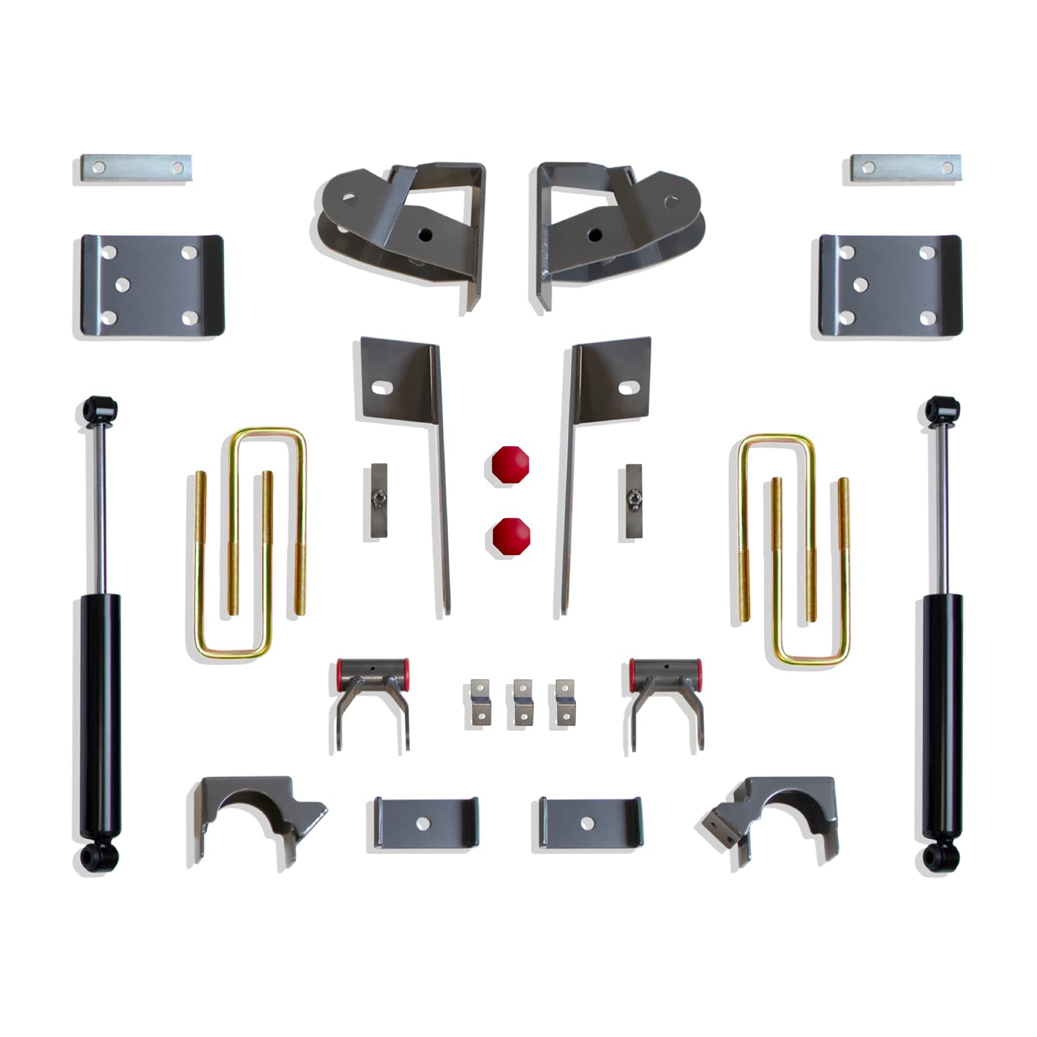 Part# 201940 MAXTRAC SUSPENSION'S is A 4" Rear LOWERING Box KIT Including FLIP KIT, Hangers, Shackles, Bump Stops & Shocks