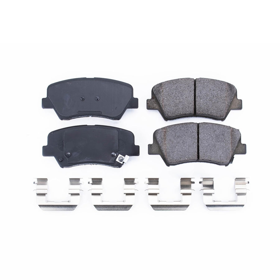 Z17 Power Stop 17-1543 Front Ceramic Brake Pads with Hardware For Hyundai Elantra, Hyundai Elantra Coupe, Hyundai Elantra GT, Hyundai Veloster, Kia Forte, Kia Forte Koup, Kia Forte5 [Model Specific]