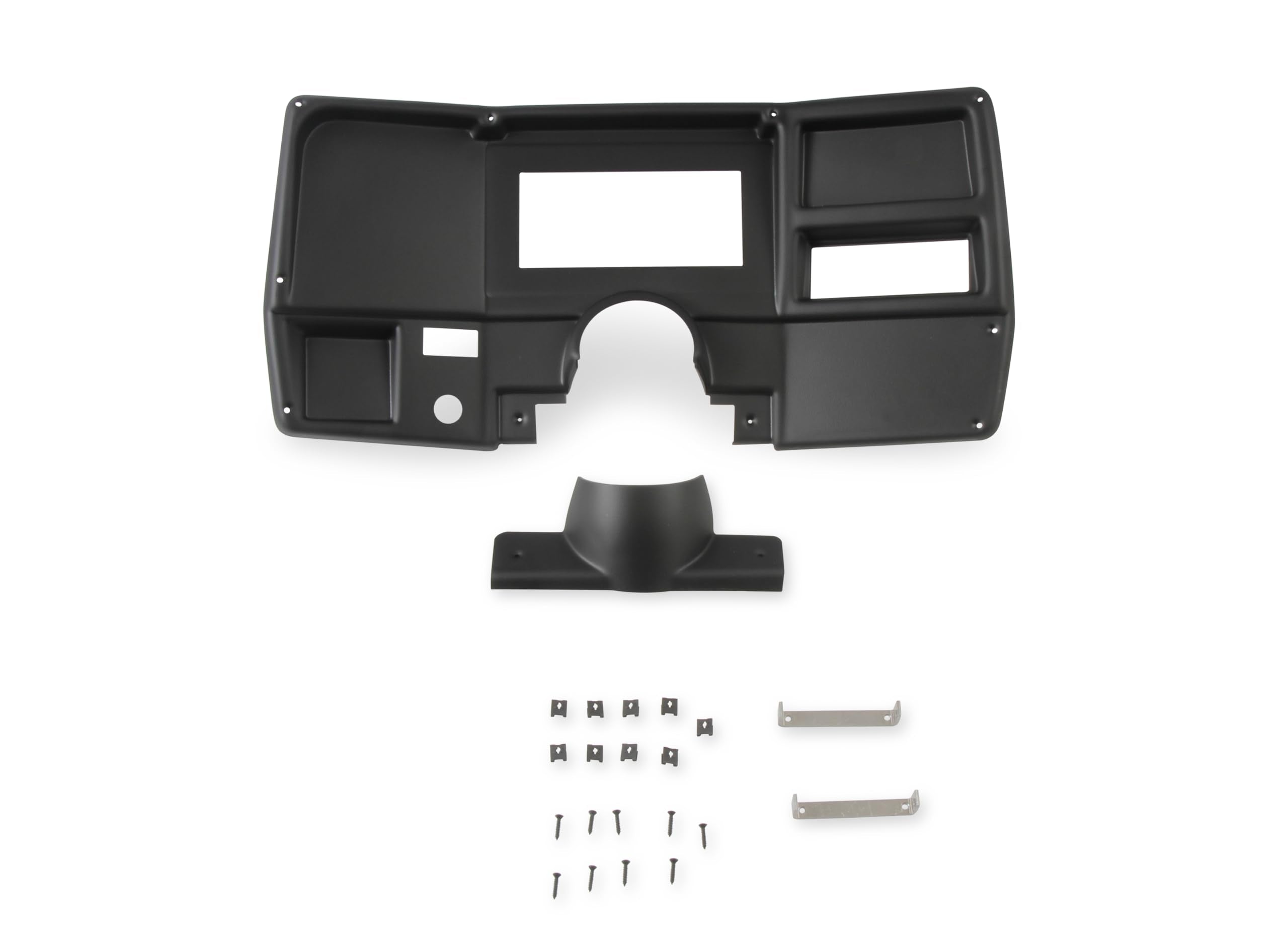 Dash Bezel Holley EFI 553-396 without A/C Vent Openings - Black