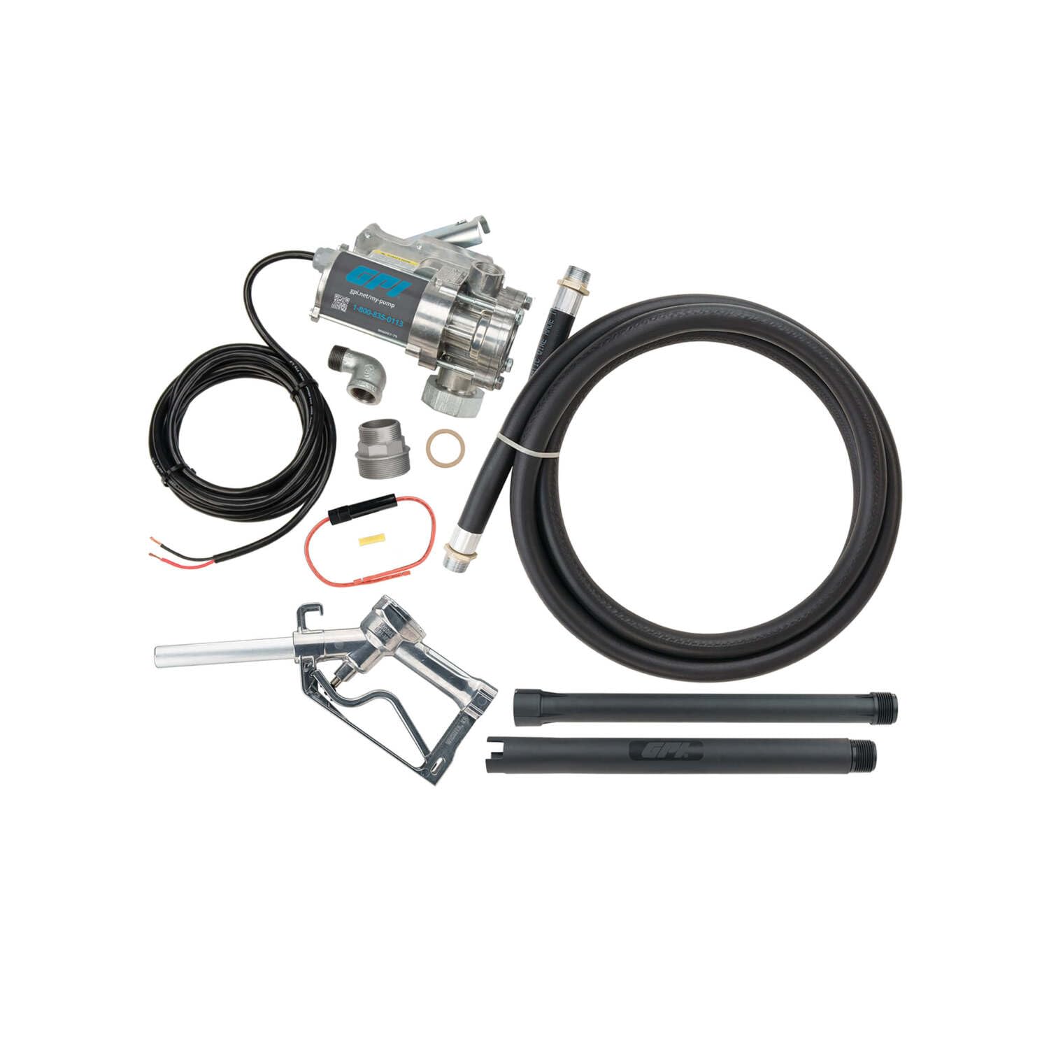 EZ-8 GPI - Fuel Transfer Pump, Manual Shut-Off Nozzle with Spin Collar, 8 GPM, 12 Volt (137100-05)