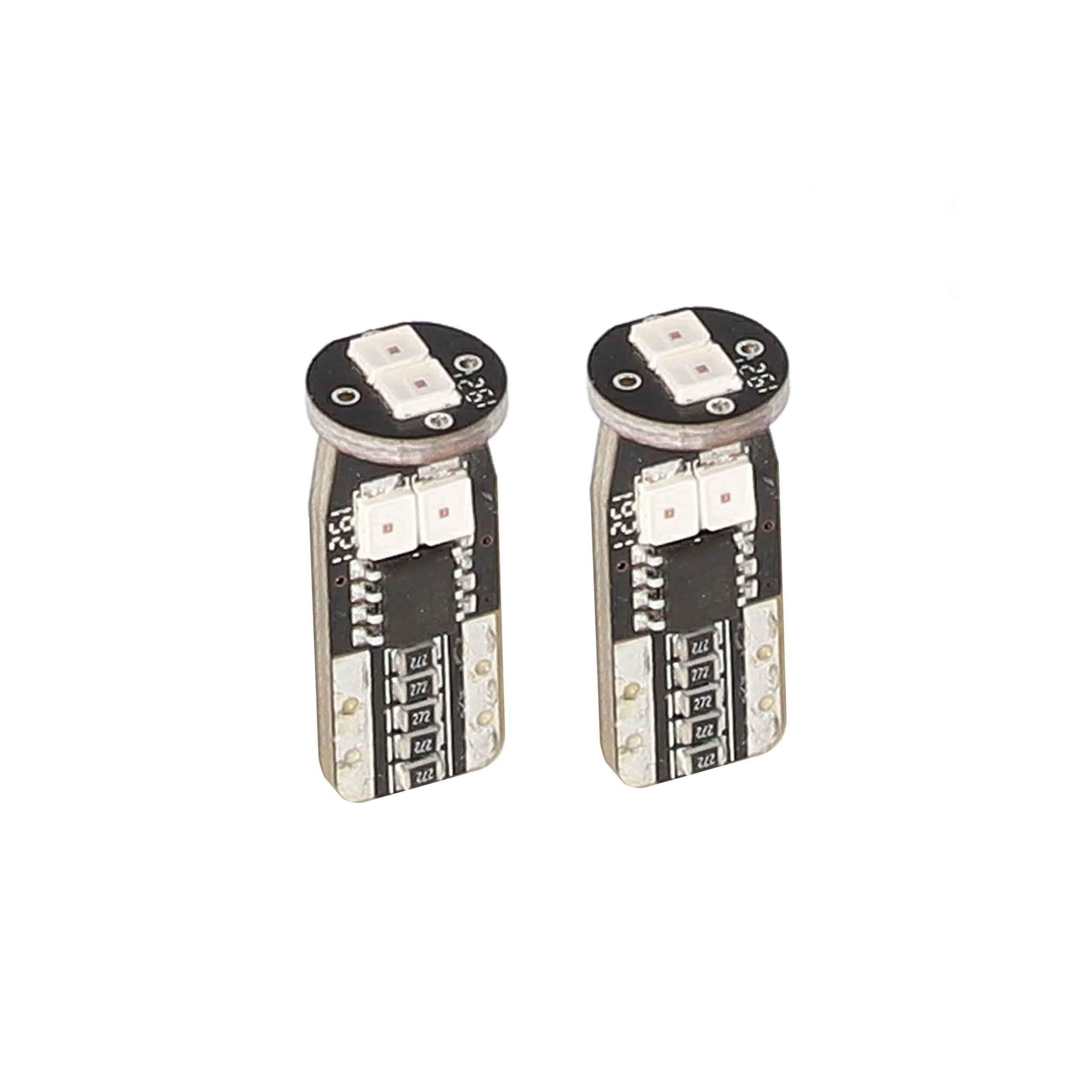 T10 Heise Red LED Bulbs with Integrated Internal CANBUS System - 2 (HE-CT10R)