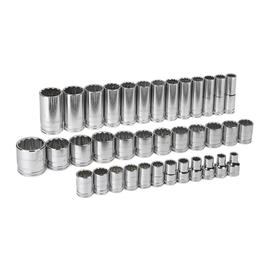 1/2" Drive GEARWRENCH 12 Point Standard & Deep Metric Socket Set - 80730 37 Pc.