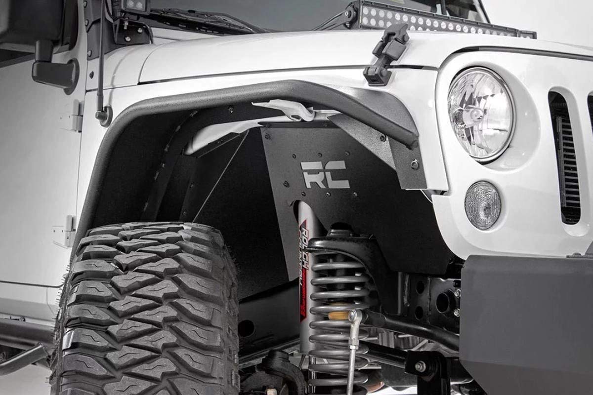 Rough Country Inner Fenders Front & Rear for 2007-2018 Jeep Wrangler JK - 10511