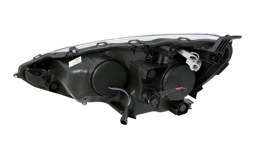 Black/Clear/Amber AnzoUSA 121474 Plank Style Projector Headlights for Toyota Prius
